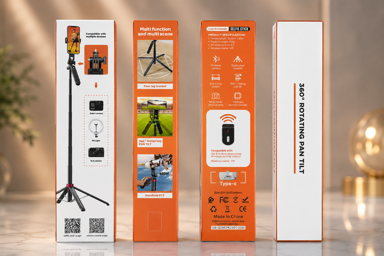 P185 Bluetooth Selfie Stick Tripod