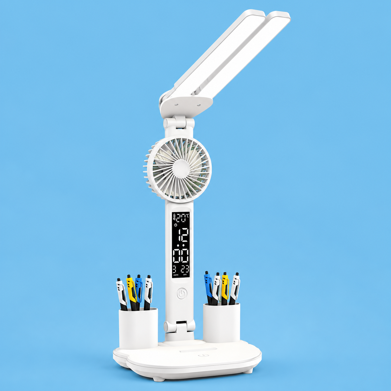 🌟 Multifunctional LED Desk Lamp with Fan & Digital Display